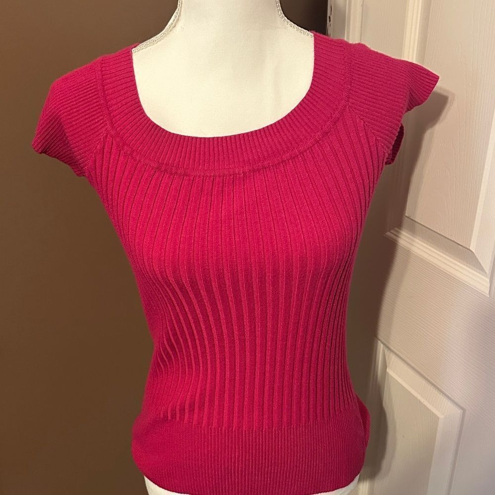 Rue21 Pink Ribbed Knit Top size XL